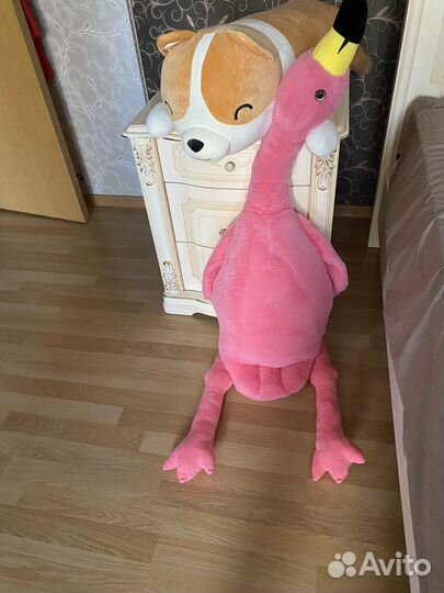 Кот Батон розовый фламинго мягкая игрушка