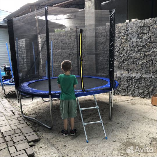 Батут каркасный с сеткой новый
