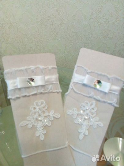 Перчатки свадебные новые