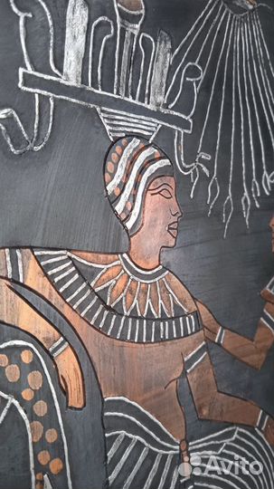 Медная тарелка Египет Картина из меди