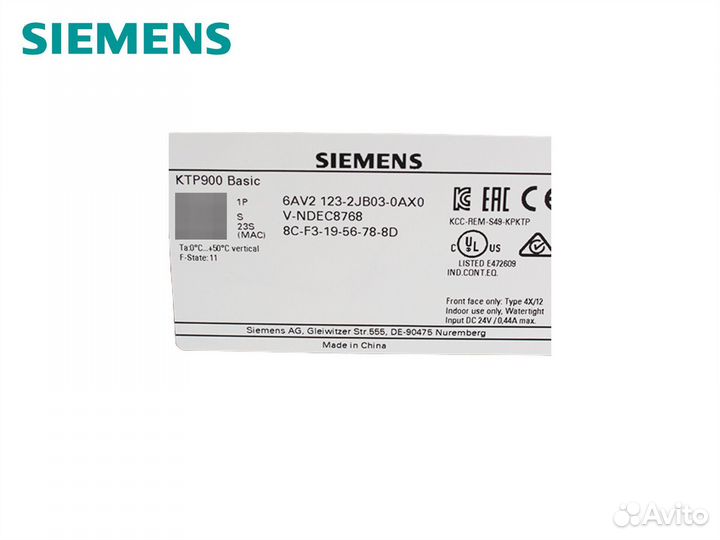 Панель Siemens 6AV2123-2JB03-0AX0