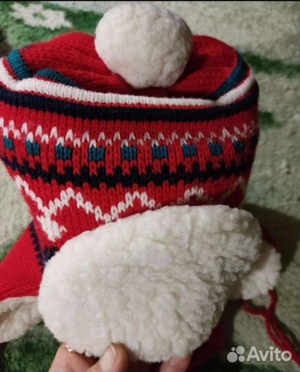 Новая.Натурал.овчина Глубокая тёплая шапка.Унисекс