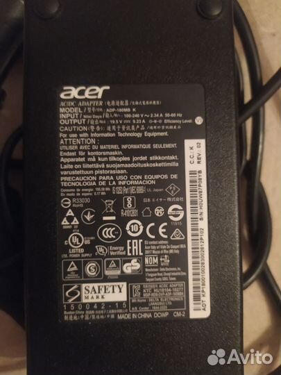 Блок питания для ноутбука Acer 180W
