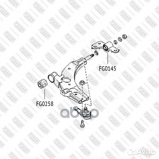 Сайлентблок рычага KIA shuma/spectra -04 перед