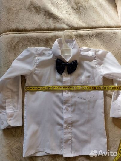 Белая рубашка, жилетка, бабочка р-р 104