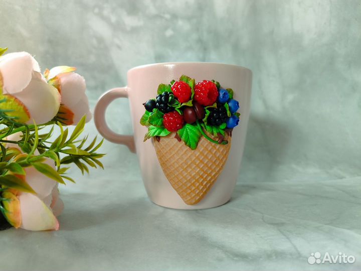 Кружка с декором Мороженое Сладости Подарок