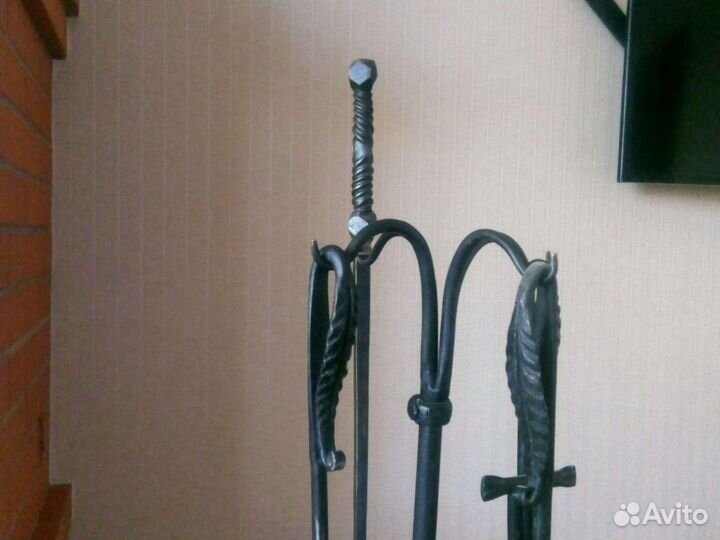 Каминный набор, дровница, каминное зеркало