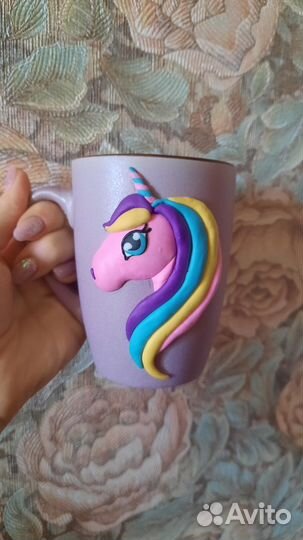 Кружка из глины Bearbrick мишки кавс тедди мк