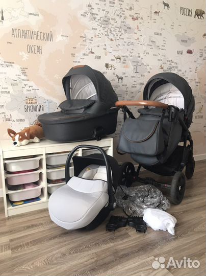 Коляска tutis viva live 3 в 1 экокожа