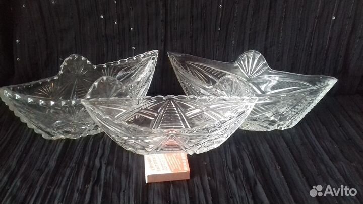 Конфетницы салатники хрусталь СССР