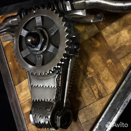 Скульптура из металла. Голова быка, техно арт