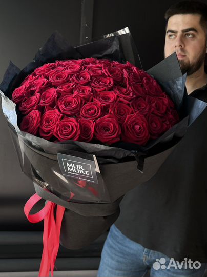 Букет из 51 розы розы цветы с доставкой