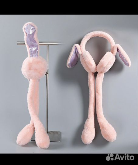 Меховые наушники с движущими ушами