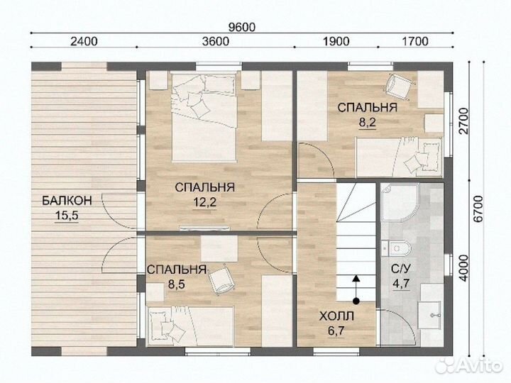 Дом из сип панелей 9,6х6,7 Всё включено