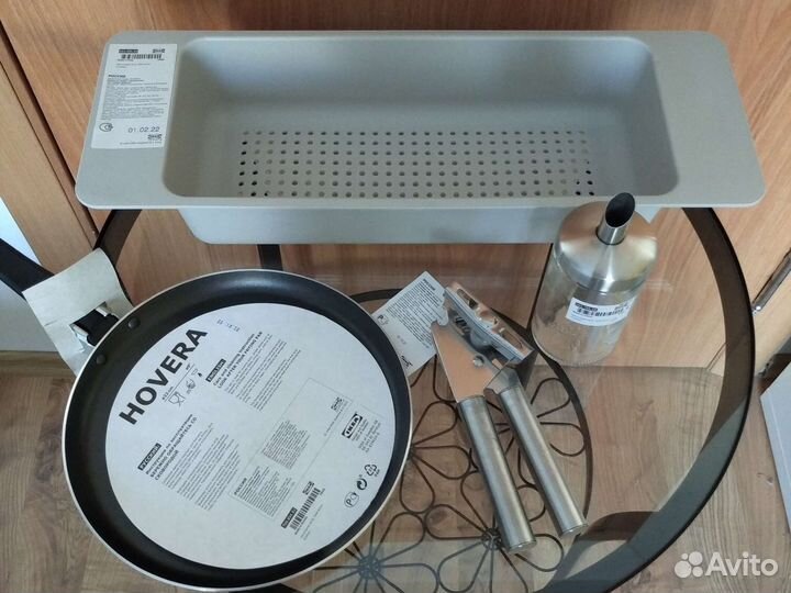 Сахарница,нож,сковорода икея