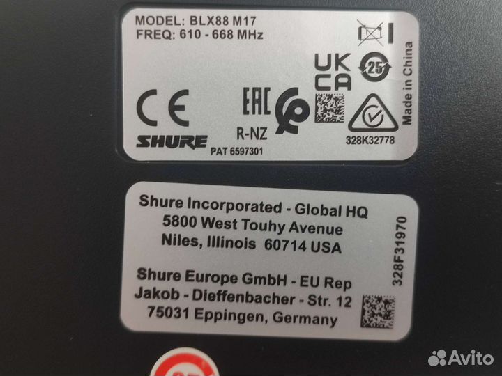 Радиомикрофоны Shure Blx288 Beta58A новые