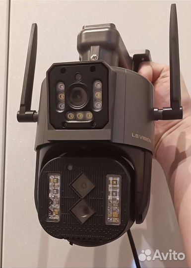 IP камера с тремя объективами 4MP LS vision 4K