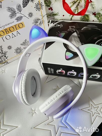 Детские наушники со светящимися ушками
