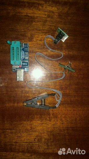 Программатор CH341A для 24 25 серии с прищепкой