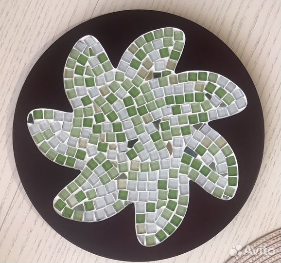 Поднос. Под цветок/под горячее. Мозаика