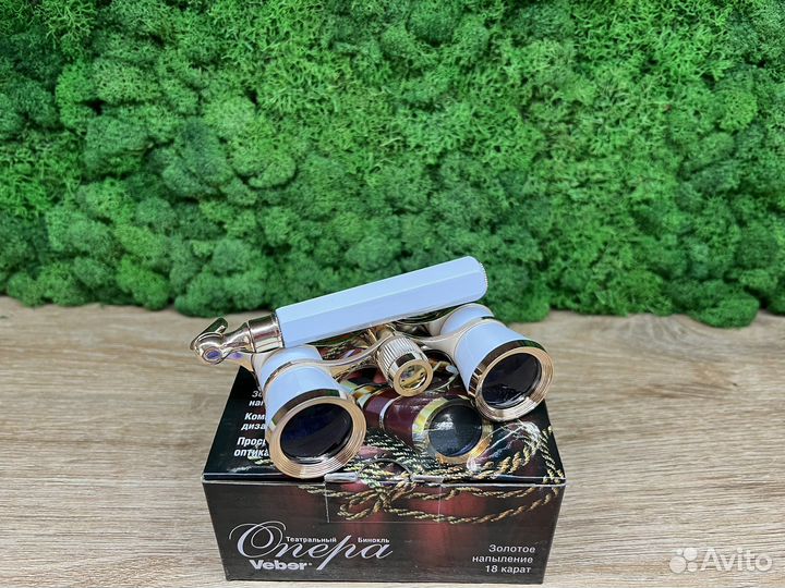 Бинокль театральный 3x25 лорнет, черный