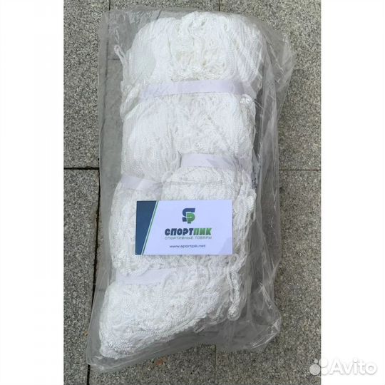 Сетка для хоккейных ворот 1 шт белая нить 2,2 мм