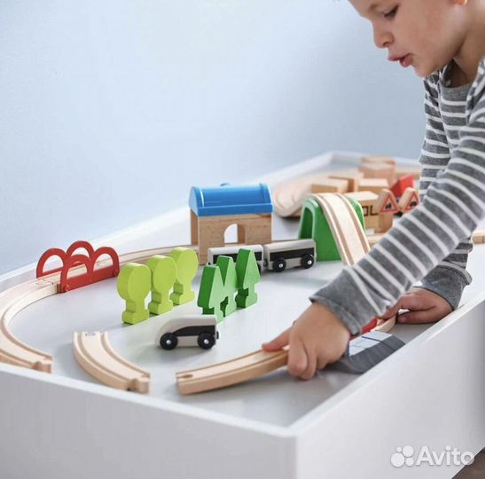 Деревянная железная дорога IKEA Lillabo 45 предм