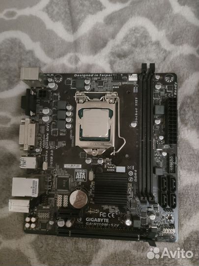 Материнская плата GA-H110M-S2V с core i3 7100