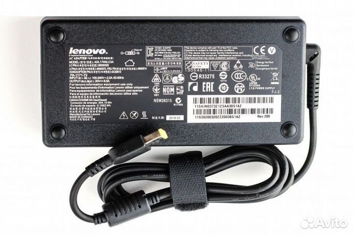 Блок питания Lenovo Yoga 20V 8.5A ORG прямоугольно