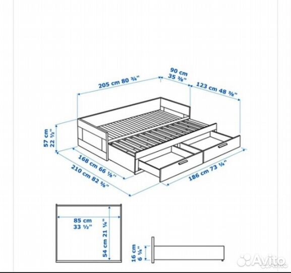Кровать кушетка Икея Бримнес