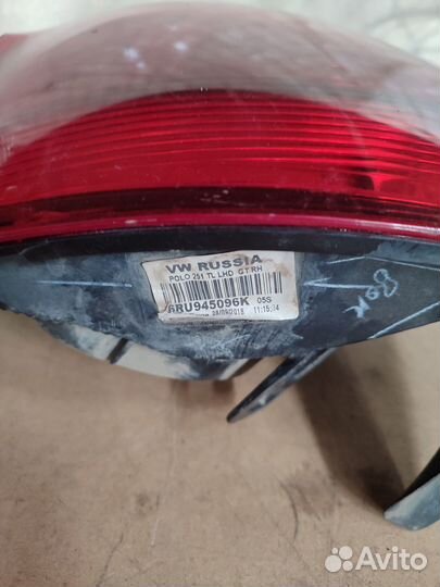 Задний фонарь правый volkswagen polo 5 6RF945095h
