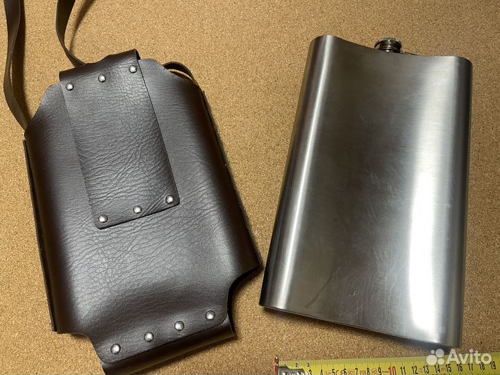 Фляжка с чехлом на ремне 1900мл Герб России