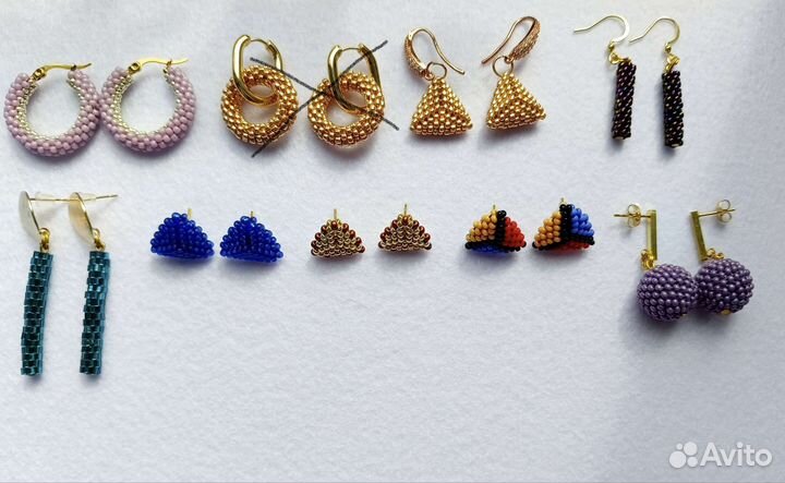 Серьги из бисера