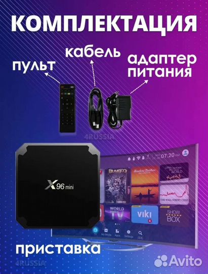 Smart tv приставка android X96 mini
