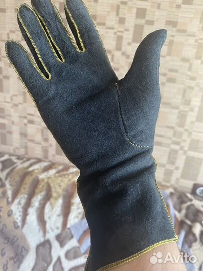 Перчатки кожа замша натуральная