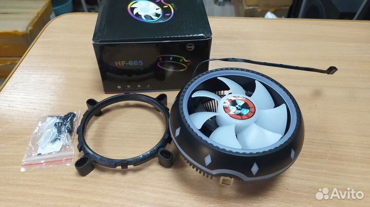 Вентилятор, кулер процессора RGB чаша, до 95w