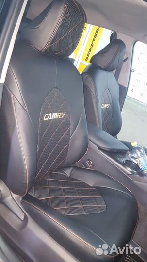 Модельные чехлы на Тойота Камри XV70 Sd с 17г