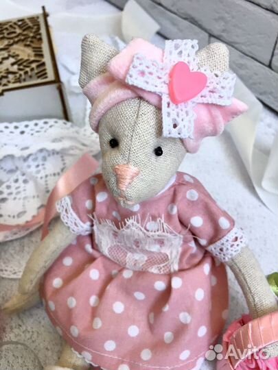 Кошечка интерьерная, хлопок