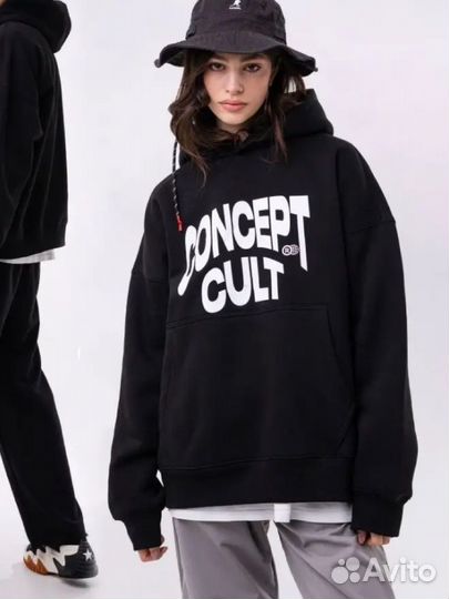 Худи с принтом y2k оверсайз