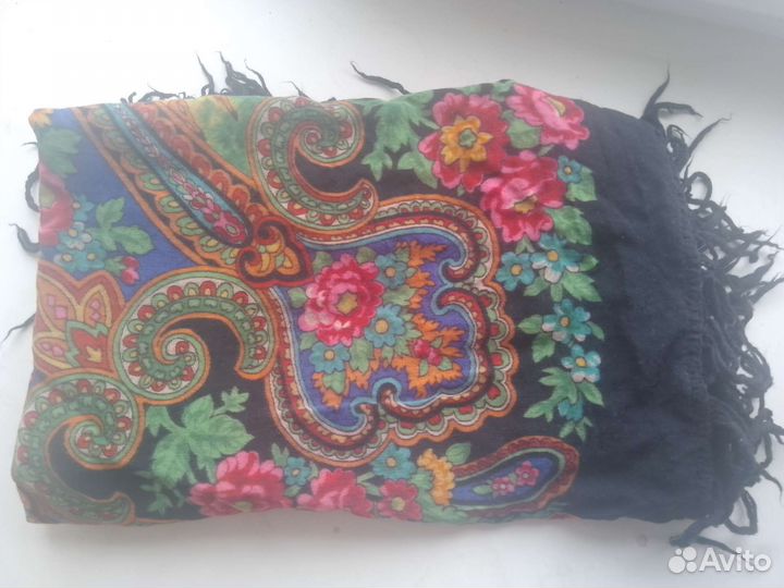 Павлопосадский платок шерсть СССР