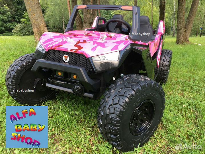 Электромобиль четырехместный багги до 100кг 24V