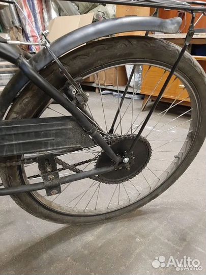 Велосипед okkervil с бензиновым мотором