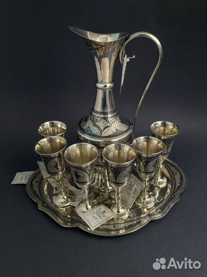 Винный набор Кубачи Серебро 875