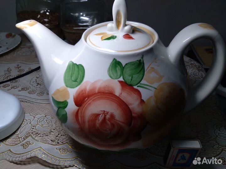 Чайник фарфор СССР Кузяево