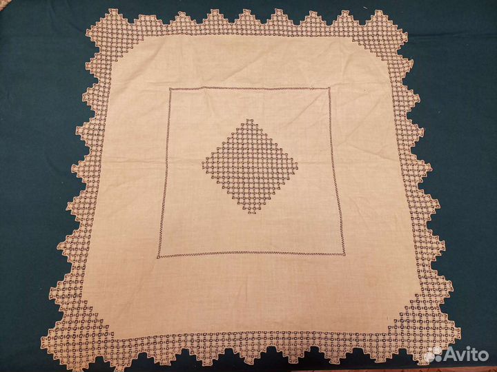 Скатерть винтаж вышивка СССР хлопок