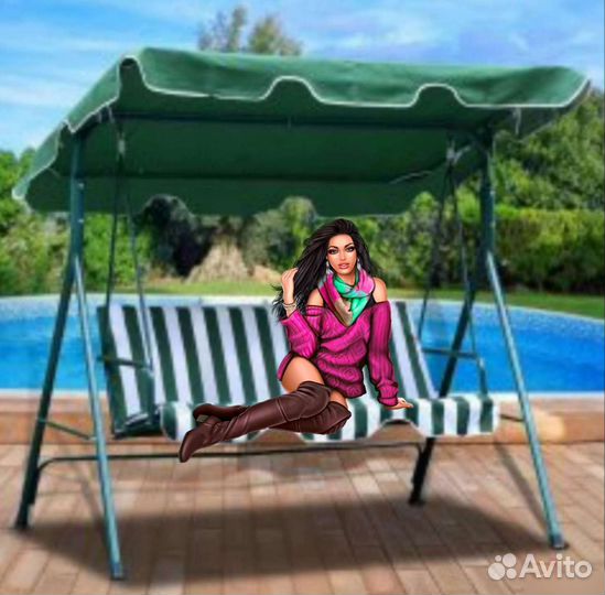 Качели Трёхместные/ Полный Комплект/ на 260кг