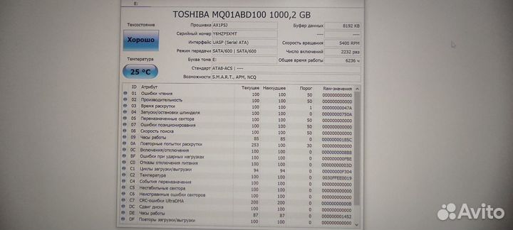 1TB Внешний HDD 2.5 Toshiba