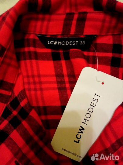 Рубашка в клетку женская