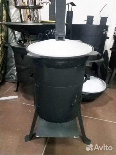 Казан чугунный 6л с печью