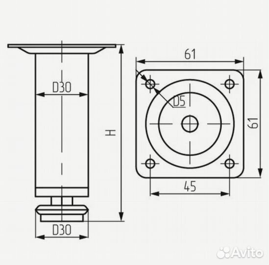 Ножки для мебели
